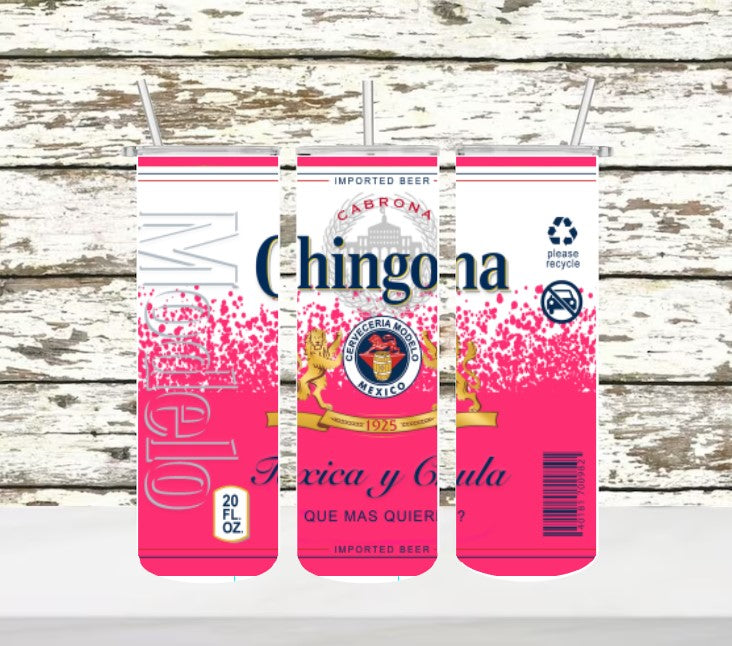 Chingona Hot Pink Tumbler