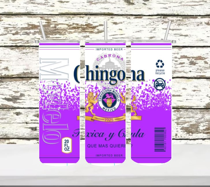 Chingona Purple Tumbler