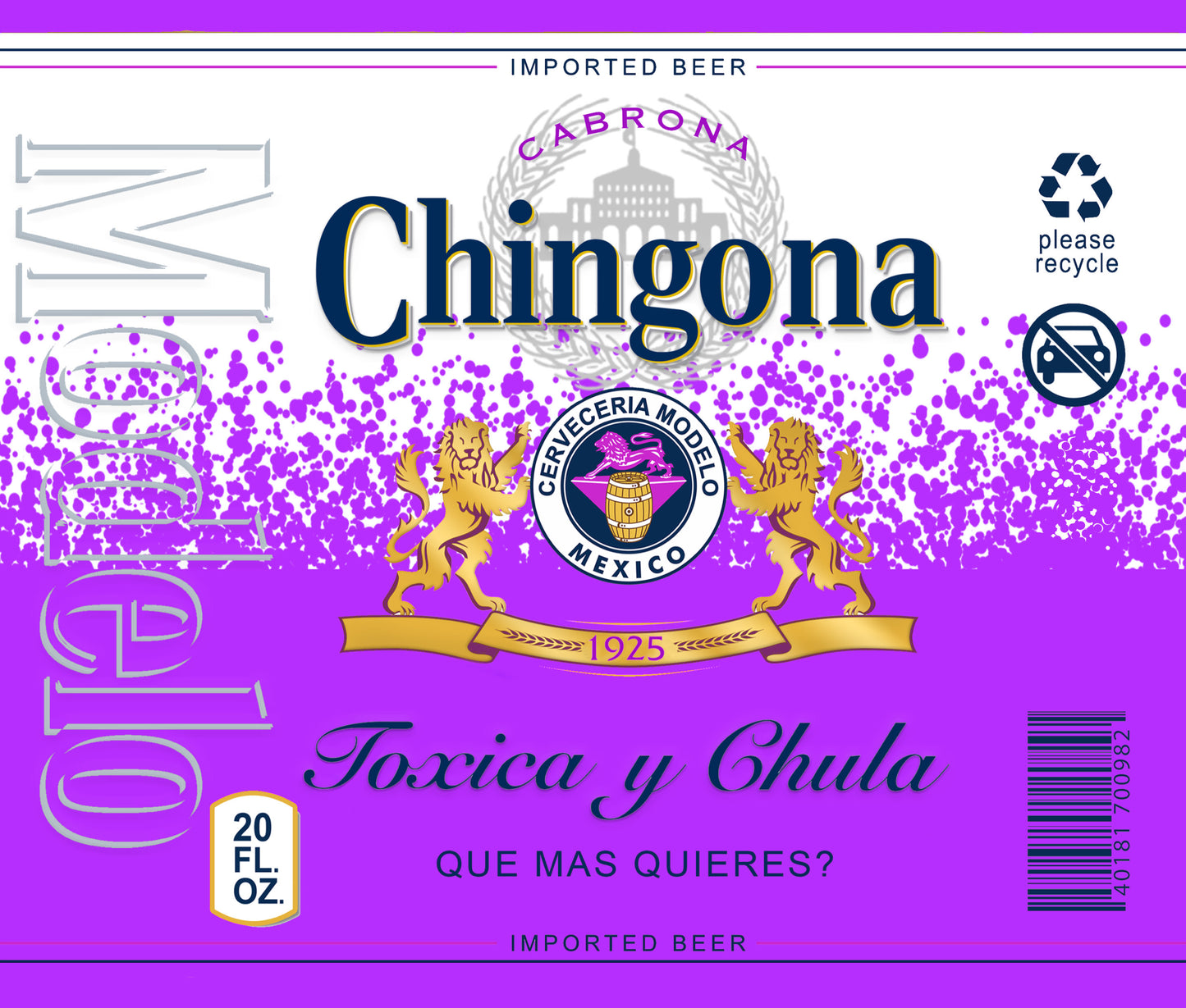 Chingona Purple Tumbler