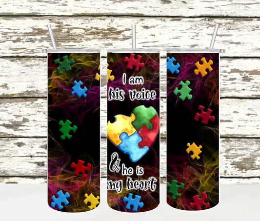 Autism His Voice Tumbler