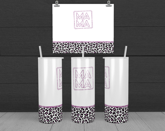 Pink Leopard Mama Tumbler