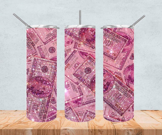 Pink Money Tumbler