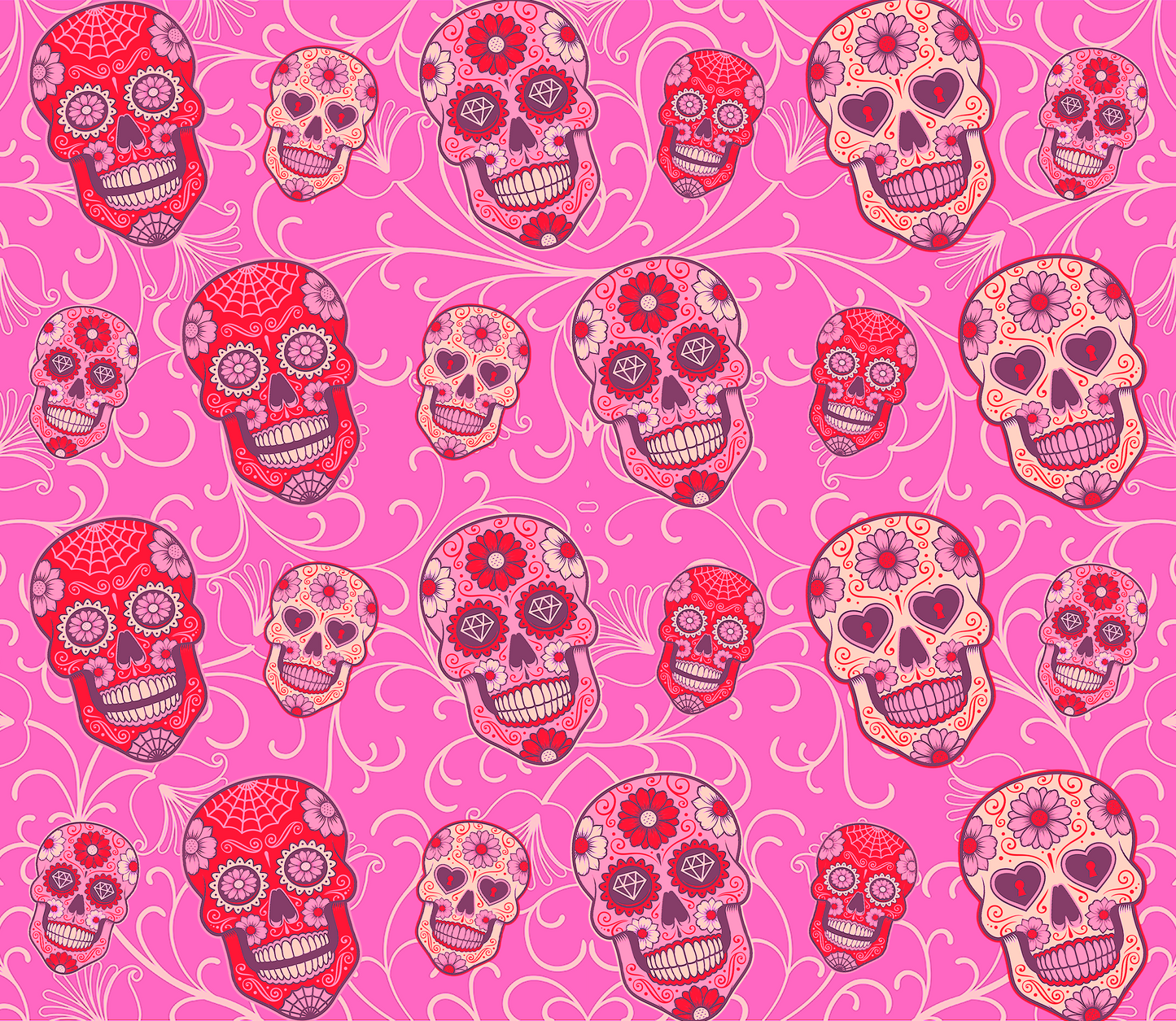 Sugar Skulls Pink Tumbler